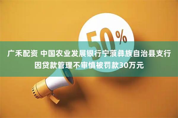 广禾配资 中国农业发展银行宁蒗彝族自治县支行因贷款管理不审慎被罚款30万元